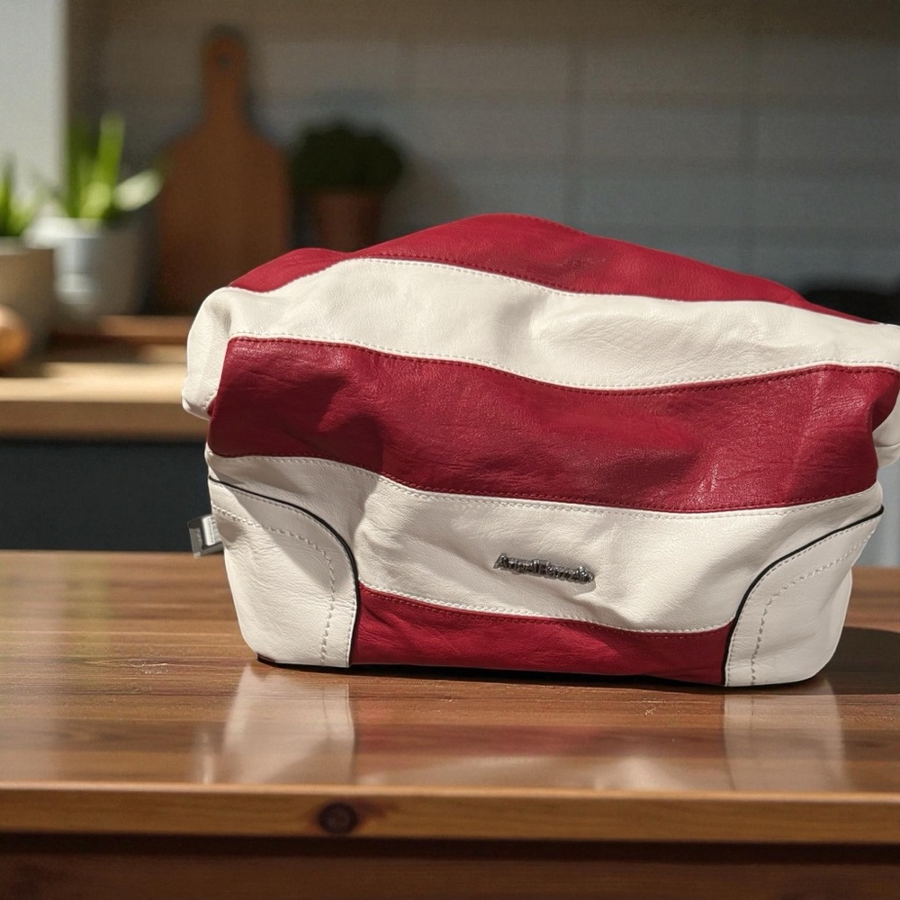 Elegant Red and White Mini Bag